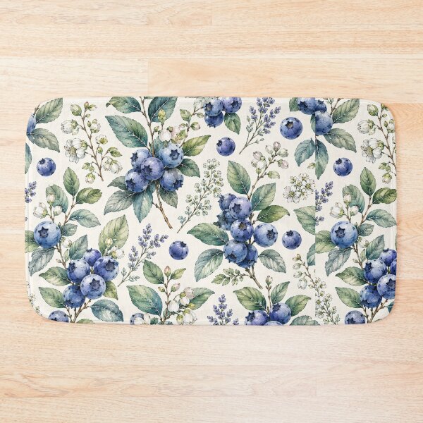 Item preview, Blueberry Cottage Garden Pattern | Cottagecore Berry Floral Seamless Design designed and sold by Aramdesing.