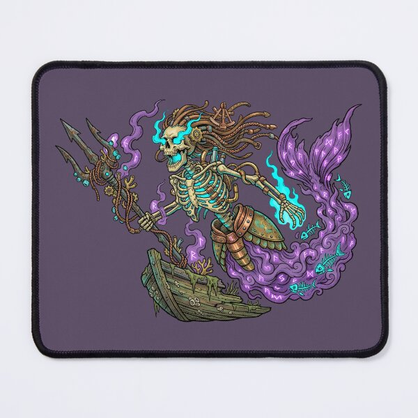 Item preview, Dark Fantasy Steampunk Skeleton Mermaid Trident designed and sold by PerfectTerrible.