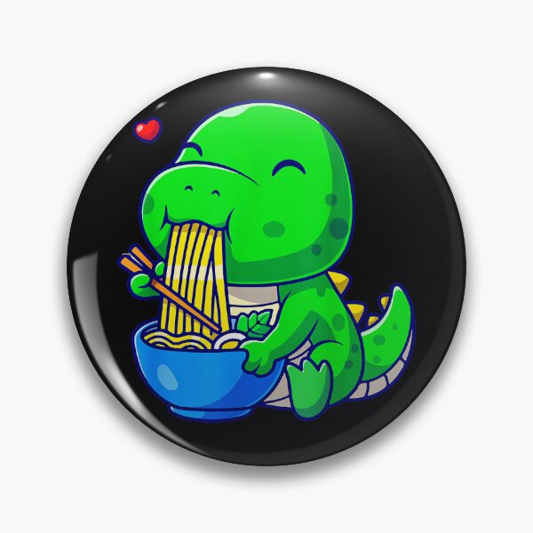 Item preview, Cute Happy Dinosaur Ramen Noodle Lover Foodie designed and sold by AmaXONIC.