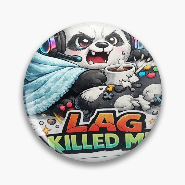 Item preview, Lag Killed Me Angry Gamer Panda Sticker designed and sold by PixelPanda28.