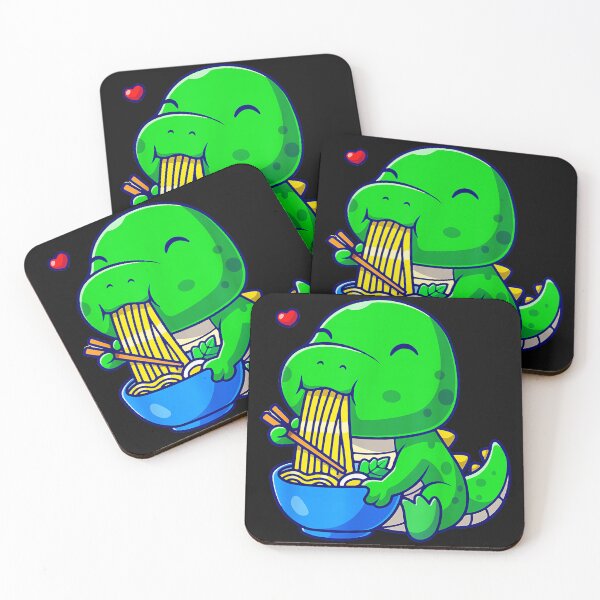 Item preview, Cute Happy Dinosaur Ramen Noodle Lover Foodie designed and sold by AmaXONIC.