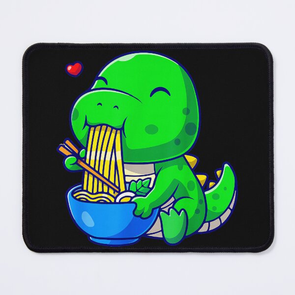 Item preview, Cute Happy Dinosaur Ramen Noodle Lover Foodie designed and sold by AmaXONIC.