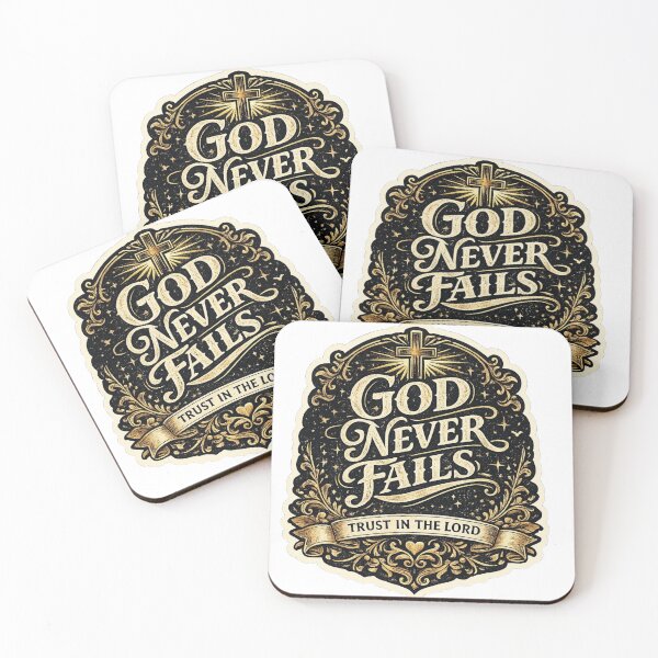 Item preview, God Never Fails Christian Faith Inspirational Sticker designed and sold by Omanut Studio — By Ashwin..