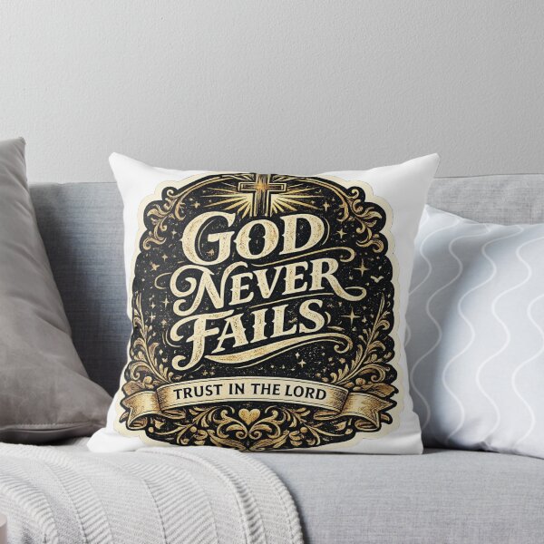 Item preview, God Never Fails Christian Faith Inspirational Sticker designed and sold by Omanut Studio — By Ashwin..
