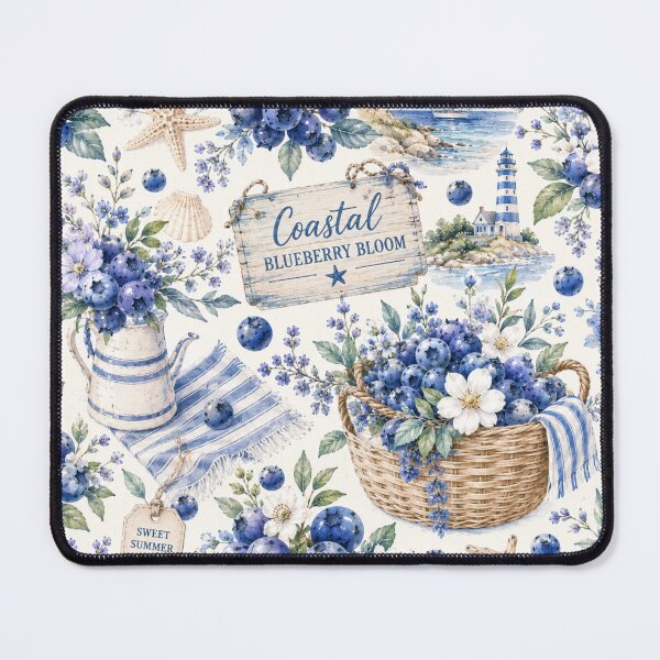 Item preview, Blueberry Cottage Garden Pattern | Cottagecore Berry Floral Seamless Design designed and sold by Aramdesing.