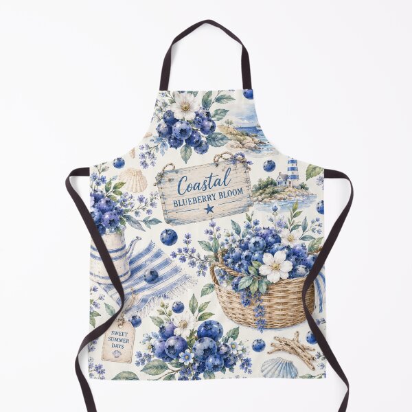 Item preview, Blueberry Cottage Garden Pattern | Cottagecore Berry Floral Seamless Design designed and sold by Aramdesing.