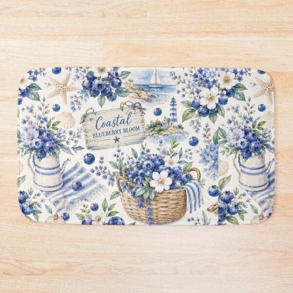 Item preview, Blueberry Cottage Garden Pattern | Cottagecore Berry Floral Seamless Design designed and sold by Aramdesing.
