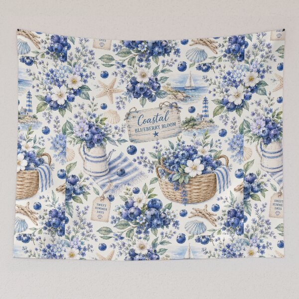 Item preview, Blueberry Cottage Garden Pattern | Cottagecore Berry Floral Seamless Design designed and sold by Aramdesing.