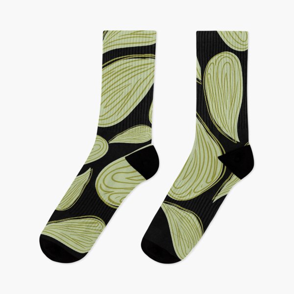Item preview, Retro Olive Green Psychedelic Paisley Pattern on Black designed and sold by AMS.