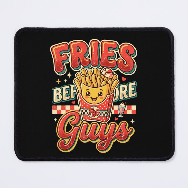 Item preview, Fries Before Guys Funny Food Lover Retro Diner Humor Cute Fast Food Quote Design designed and sold by Im-Ara.