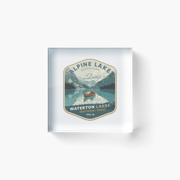Item preview, Alpine Lake Expedition Waterton Lakes National Park Outdoor Adventure Traveler designed and sold by JonesFlora2025.