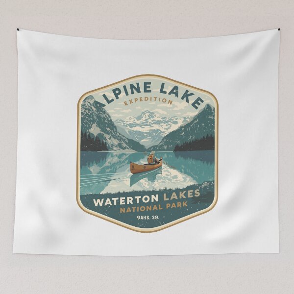 Item preview, Alpine Lake Expedition Waterton Lakes National Park Outdoor Adventure Traveler designed and sold by JonesFlora2025.