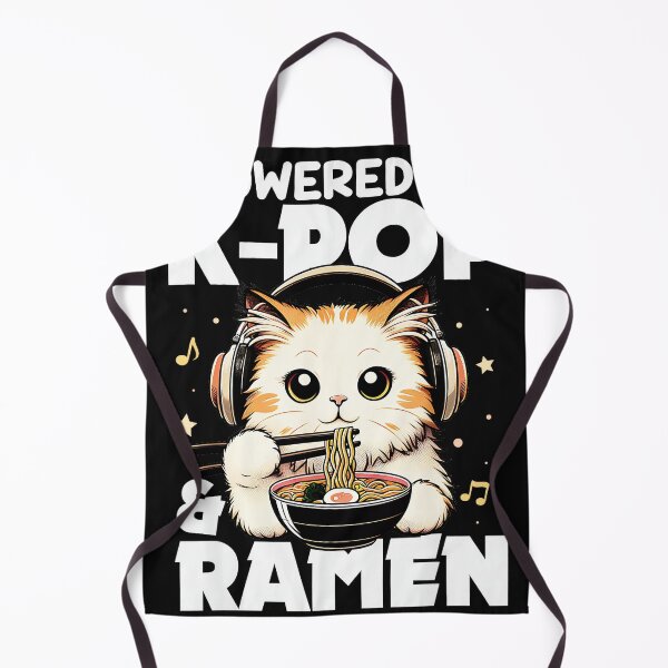Item preview, Powered By K-Pop & Ramen Korean Pop Music Fan Ramen Foodie Cat Lover designed and sold by AmaXONIC.