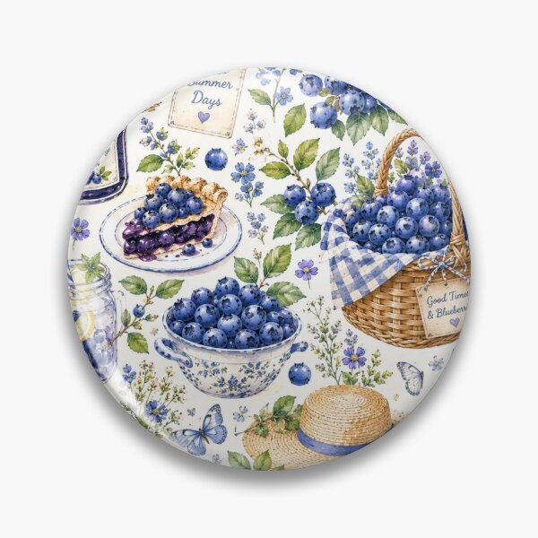 Item preview, Bueberry Cottage Garden Pattern | Cottagecore Berry Floral Seamless Design designed and sold by Aramdesing.