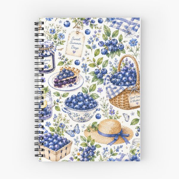 Item preview, Bueberry Cottage Garden Pattern | Cottagecore Berry Floral Seamless Design designed and sold by Aramdesing.