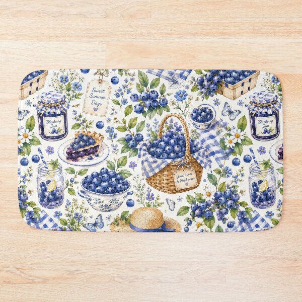 Item preview, Bueberry Cottage Garden Pattern | Cottagecore Berry Floral Seamless Design designed and sold by Aramdesing.