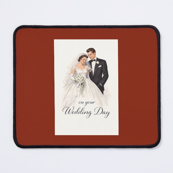 Item preview, On Your Wedding Day – Vintage 1950s Bride and Groom Wedding Card designed and sold by Novel Works Studio.