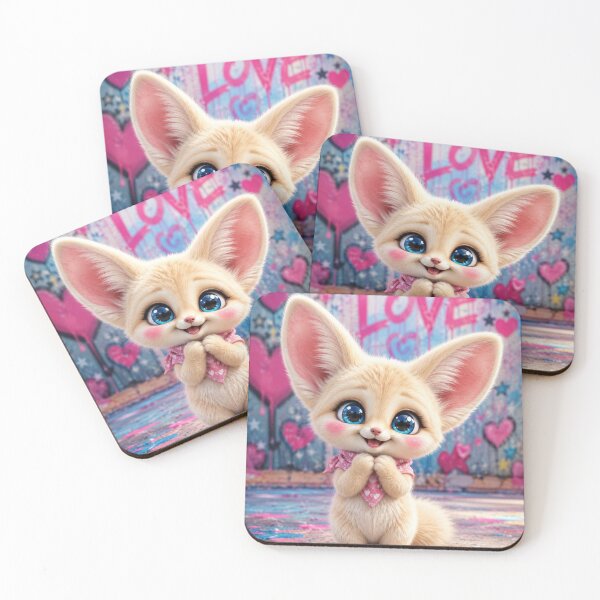 Item preview, Cute Baby Fennec Fox with Big Blue Eyes designed and sold by Rohan132.