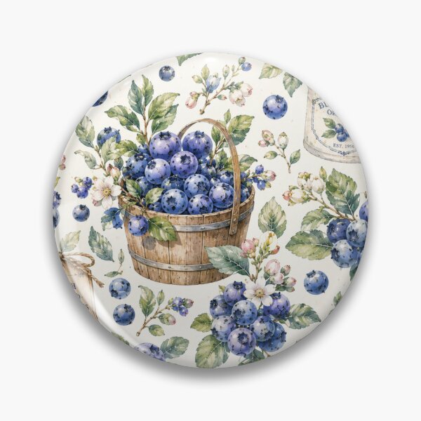Item preview, Bueberry Cottage Garden Pattern | Cottagecore Berry Floral Seamless Design designed and sold by Aramdesing.