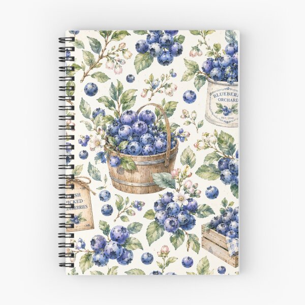 Item preview, Bueberry Cottage Garden Pattern | Cottagecore Berry Floral Seamless Design designed and sold by Aramdesing.