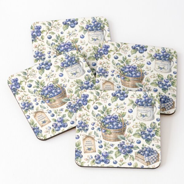 Item preview, Bueberry Cottage Garden Pattern | Cottagecore Berry Floral Seamless Design designed and sold by Aramdesing.