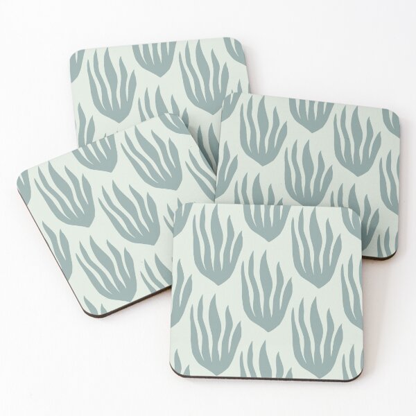 Item preview, Abstract Sea Glass Blue Seagrass Pattern on Pale Mint designed and sold by AMS.