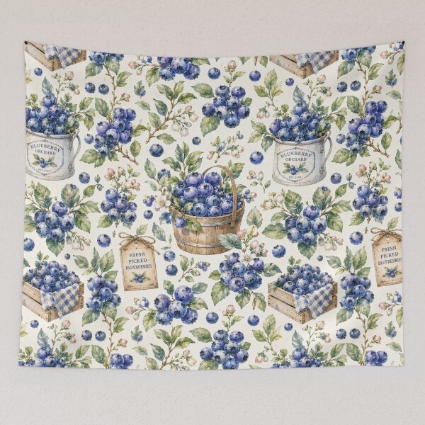 Item preview, Bueberry Cottage Garden Pattern | Cottagecore Berry Floral Seamless Design designed and sold by Aramdesing.
