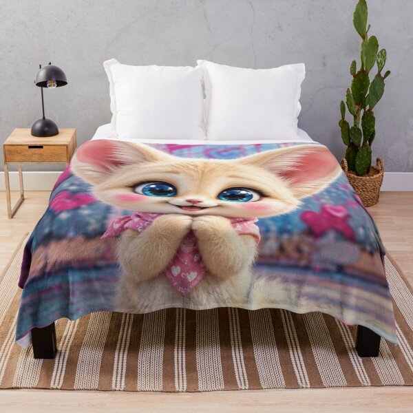 Item preview, Cute Baby Fennec Fox with Big Blue Eyes designed and sold by Pure Craft.
