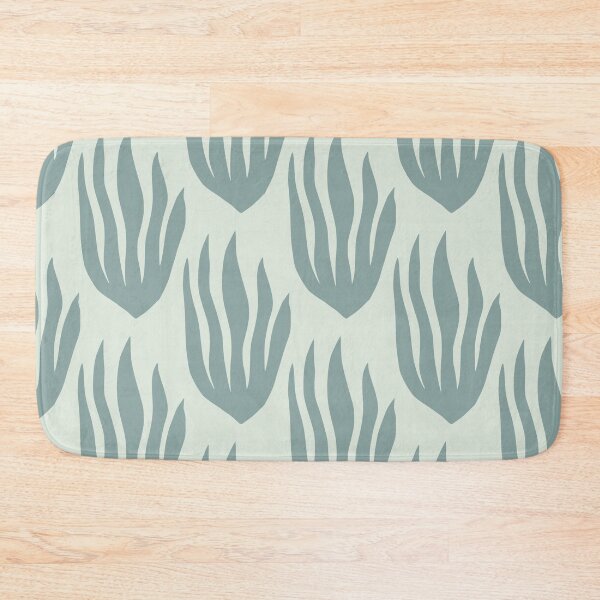 Item preview, Abstract Sea Glass Blue Seagrass Pattern on Pale Mint designed and sold by AMS.
