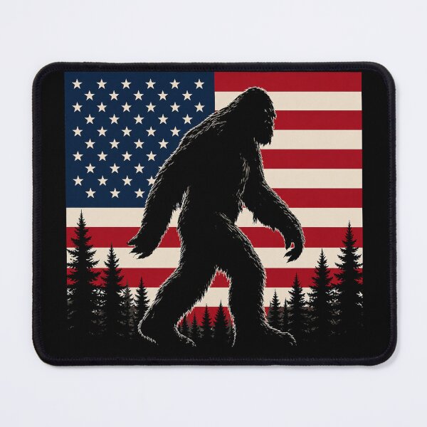 Item preview, Bigfoot Sasquatch America Flag Patriotic designed and sold by Kladhadredo.