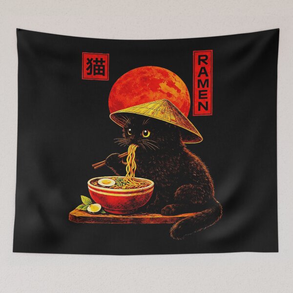 Item preview, Neko Ramen Cat Japanese Food Lover designed and sold by AmaXONIC.
