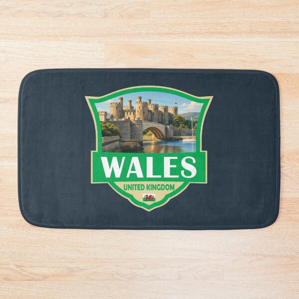 Item preview, Wales United Kingdom Illustration Retro Badge designed and sold by KrisSidDesigns.