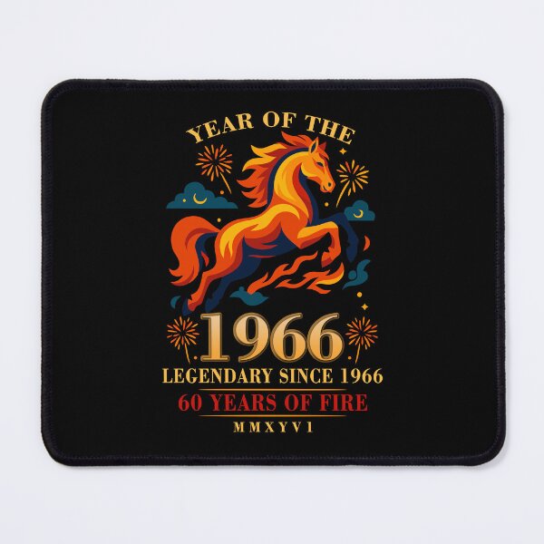 Item preview, 1966 Fire Horse – 60 Years of Fire 2026 Retro Birthday Gift designed and sold by FernaRoje.