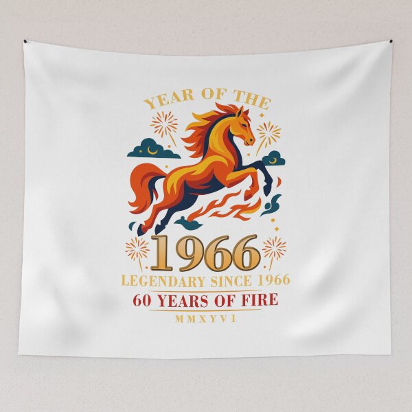 Item preview, 1966 Fire Horse – 60 Years of Fire 2026 Retro Birthday Gift designed and sold by FernaRoje.