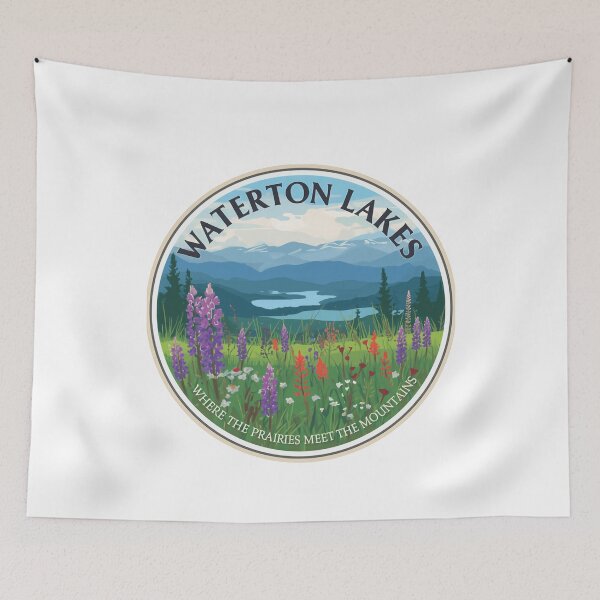Item preview, Waterton Lakes Where The Prairies Meet The Mountains Canadian National Park Travel Souvenir designed and sold by JonesFlora2025.