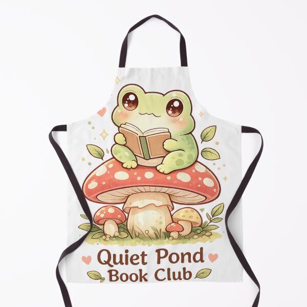 Item preview, Quiet Pond Book Club – Cute Frog Reading on Mushroom designed and sold by MotylekAnia.