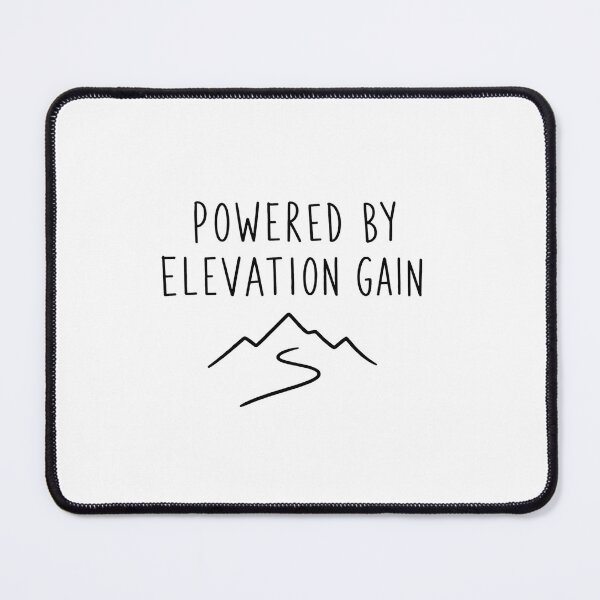Item preview, Powered By Elevation Gain | Trail Running Humor  designed and sold by Earn Your View Trail Company.