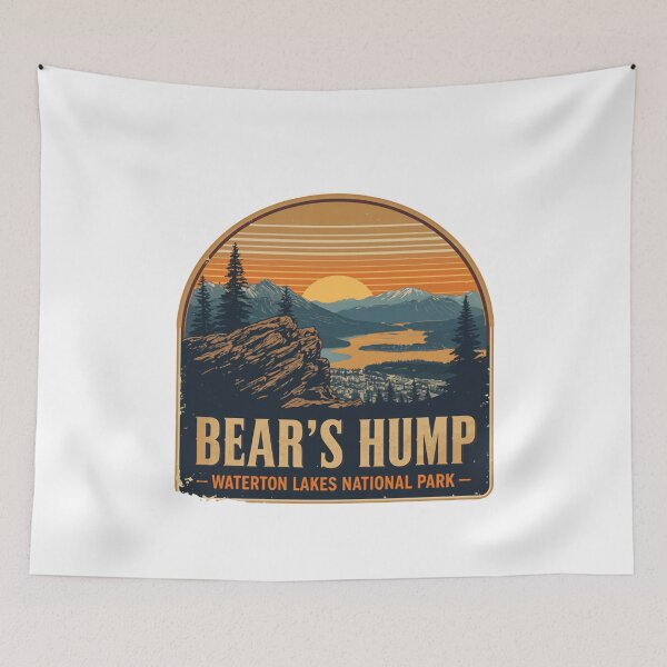 Item preview, Bear's Hump Waterton Lakes National Park Hiking Outdoors Traveler designed and sold by JonesFlora2025.