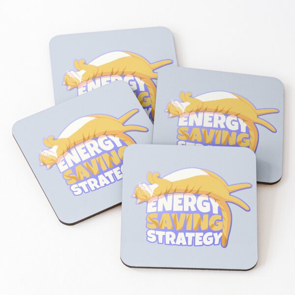 Item preview, Energy Saving Strategy - Funny Summer Cat designed and sold by Scolliecat.