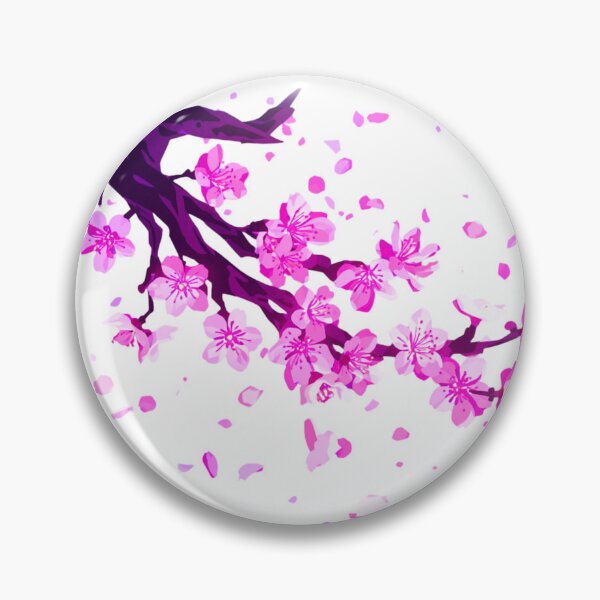 Item preview, Cherry Blossom Branch Falling Petals - Sakura Pink Floral Japanese Aesthetic Art designed and sold by kummo-0319.