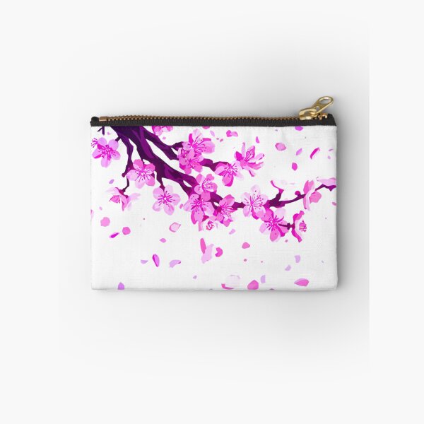 Item preview, Cherry Blossom Branch Falling Petals - Sakura Pink Floral Japanese Aesthetic Art designed and sold by kummo-0319.