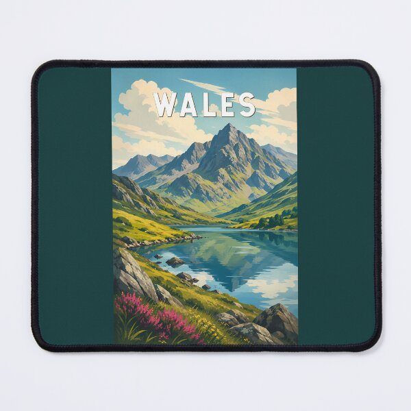 Item preview, Wales United Kingdom Illustration Travel Art Vintage designed and sold by KrisSidDesigns.