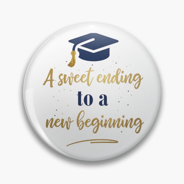 Item preview, ​A Sweet Ending to a New Beginning - Elegant Graduation Gold & Navy designed and sold by Sashka-.