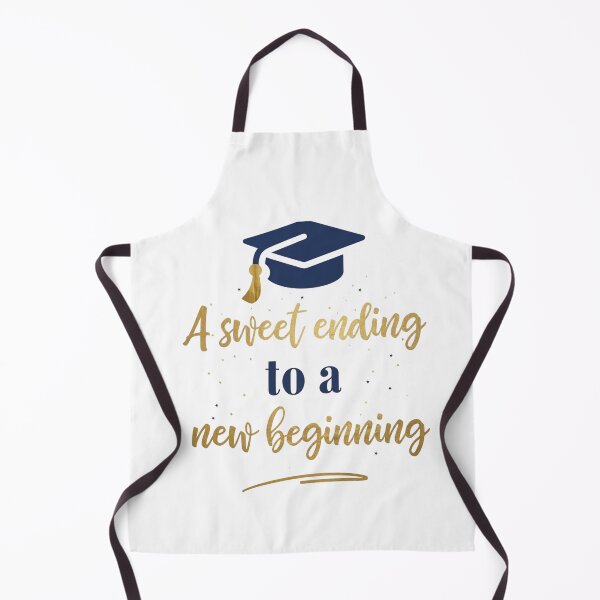 Item preview, ​A Sweet Ending to a New Beginning - Elegant Graduation Gold & Navy designed and sold by Sashka-.