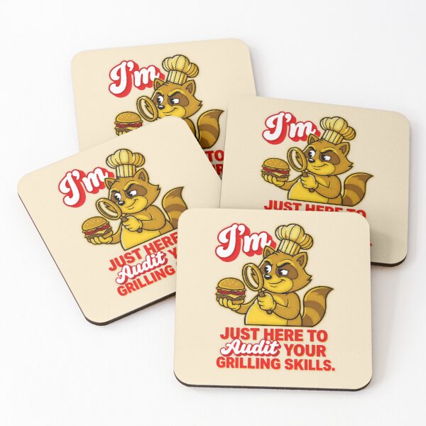 Item preview, I'm Just Here To Audit Your Grilling Skills Raccoon Chef Graphic — Funny BBQ Cookout Humor  designed and sold by SkTee2k.