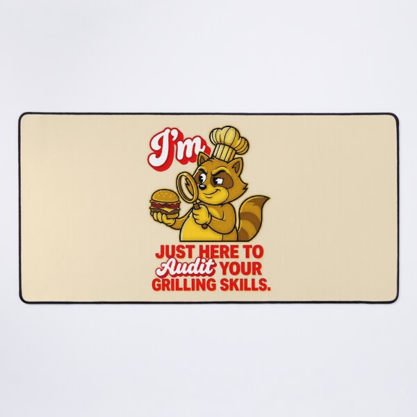 Item preview, I'm Just Here To Audit Your Grilling Skills Raccoon Chef Graphic — Funny BBQ Cookout Humor  designed and sold by SkTee2k.