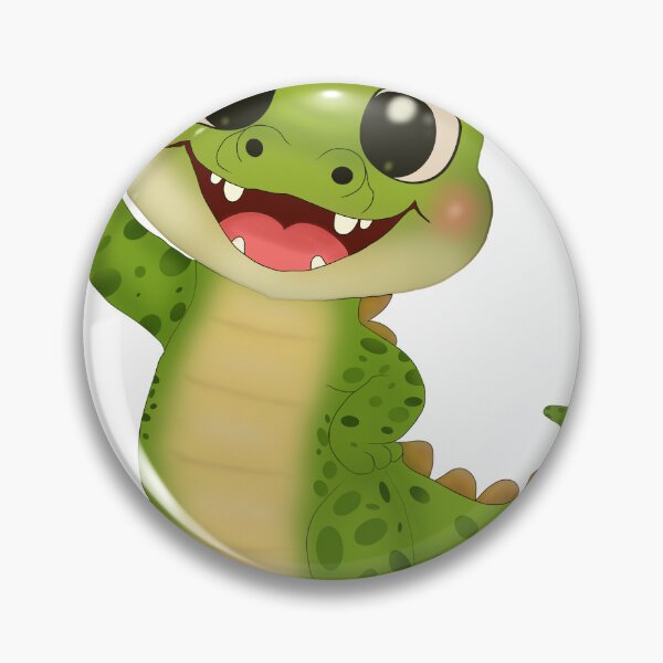Item preview, Cute Baby Crocodile Waving Happy Alligator Cartoon designed and sold by Witsnu7356.