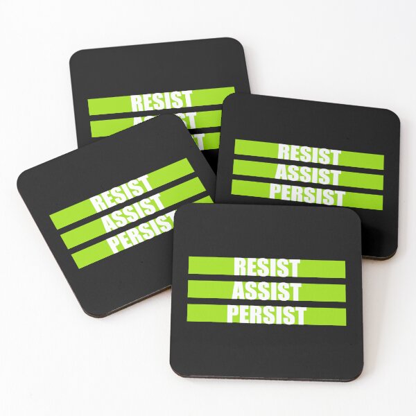 Item preview, Resist Assist Persist Bold Activist Motivational Quote designed and sold by shirt-o-mat.