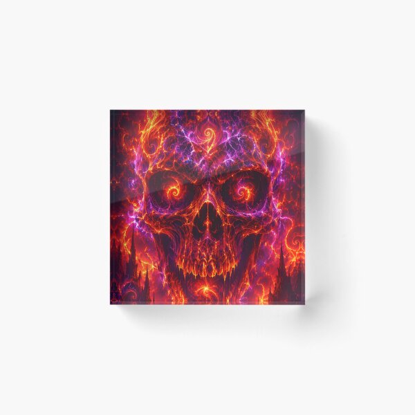 Item preview, Fractal Fire Skull – Infernal Psy Energy designed and sold by RH Design Lab.