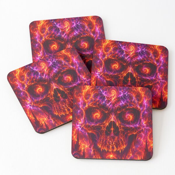 Artikelvorschau, Fractal Fire Skull – Infernal Psy Energy entworfen und verkauft von RH Design Lab.